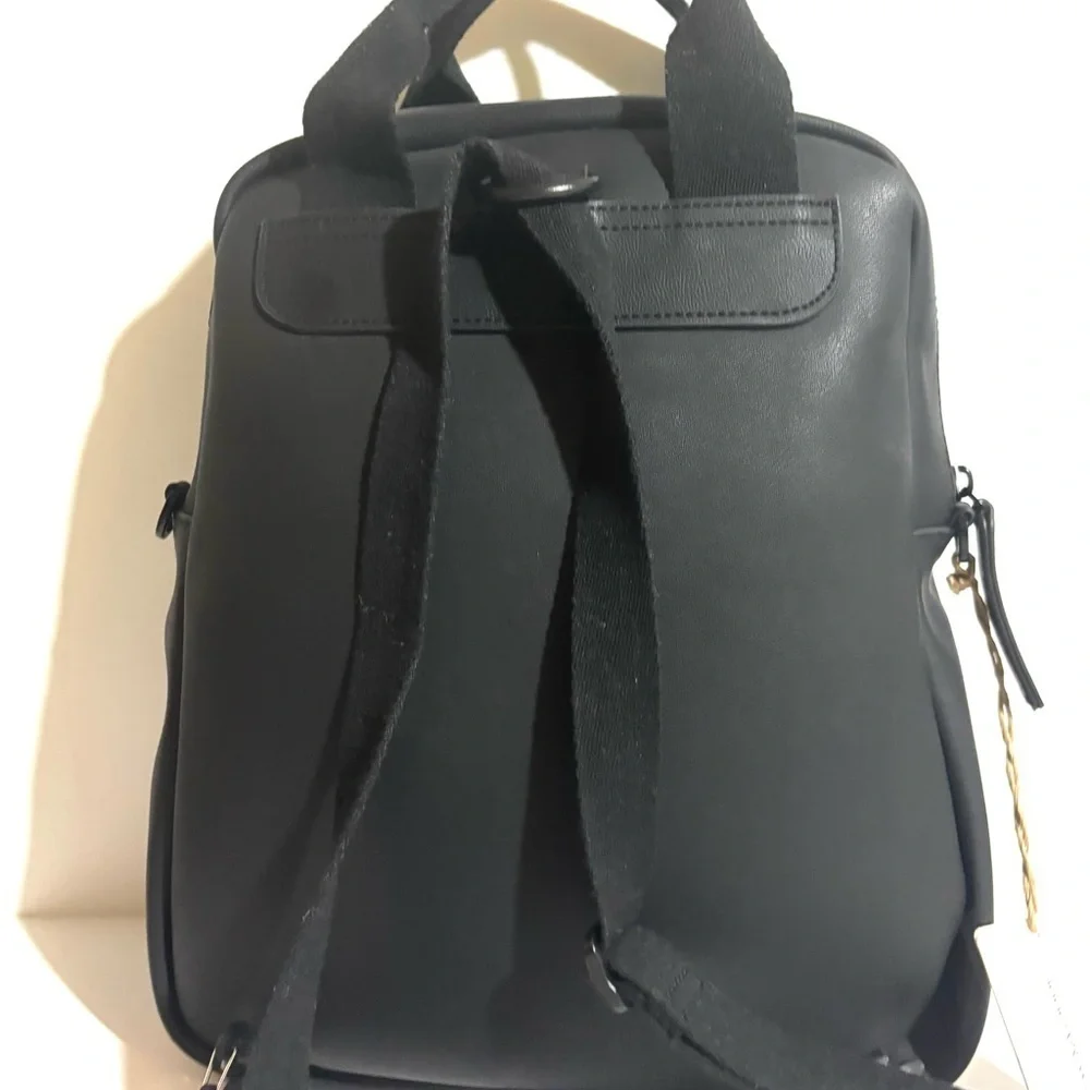 Vegan unisex Black Backpack